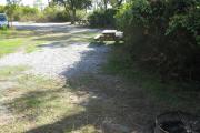 View from the rear of the campsite looking toward the road.
