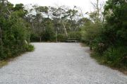 Campsite with picnic table.