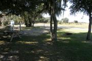 From the shady picnic table, the horse paddocks and overflow parking areas are visible.  The Clivis (composting toilet) is a short walk away.