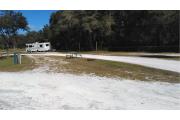 Photo: 15, Loop C. View of campsite with electric hookup. A picnic table can be seen.